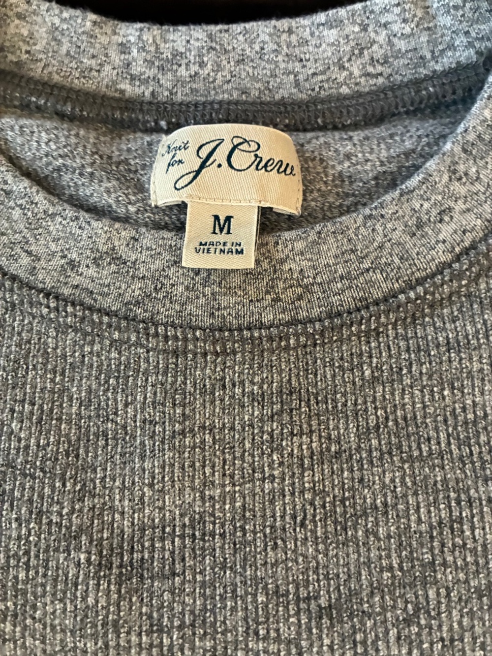 J Crew Men’s Grey Henley Size Medium